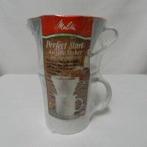 Melitta Vintage 1991  Perfect Start Coffee Maker Factory Sealed white 1 cup NEW